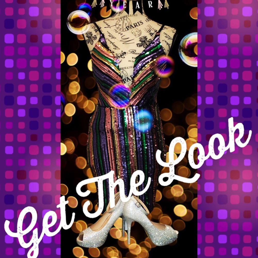 GET THE LOOK!! The Perfect dress for NYE with just the right amount of sparkle ✨